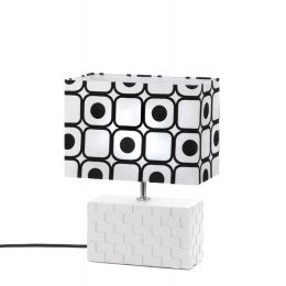 Modern Black And White Shapes Table Lamp