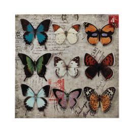 Collage Butterfly Tin Wall Art