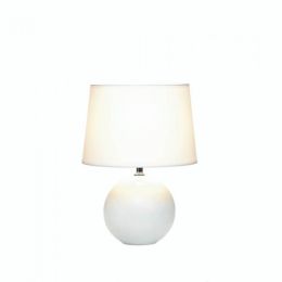 White Round Base Table Lamp