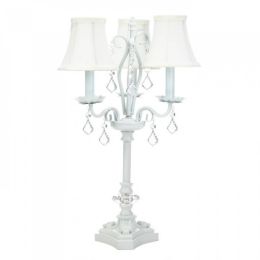 White Chandelier Table Lamp