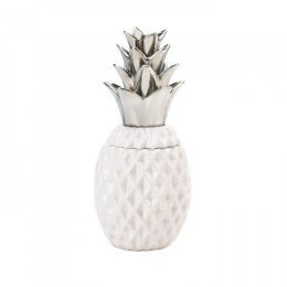 12&#34; Silver Topped Pineapple Jar