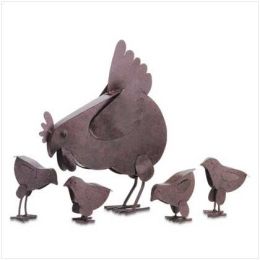 Hen With Chicks Sculpture
