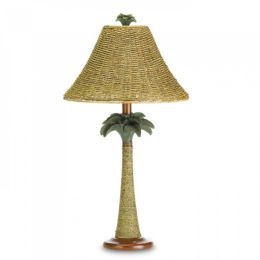 Palm Tree Rattan Lamp