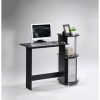 Contemporary Computer Desk in Black Grey Finish