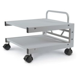 Low Profile Printer Stand with Bottom Paper Shelf and Locking Casters