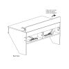 White Space Saving Laptop Tablet Computer Desk Wall-Mount at any Height