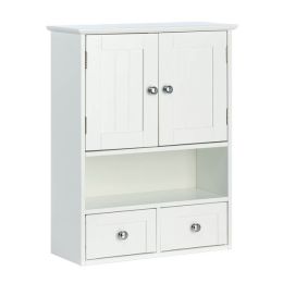 White Cottage Multi Drawer/Cabinet Wall Mounted Bathroom Storage