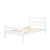 Twin size Farmhouse Style Pine Wood Platform Bed Frame in White