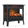 Black Infrared Quartz Electric Fireplace Stove Heater