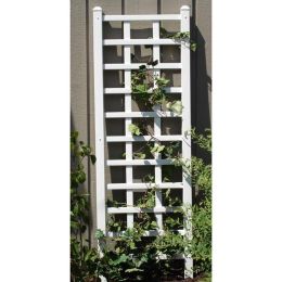 6.25 Ft Wall Trellis in White Vinyl - Made in USA
