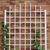 8 Ft Wall Mounted Trellis in White Vinyl - Made in USA