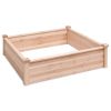 Solid Fir Wood 3.3 ft x 3.3 ft Raised Garden Bed Planter Box