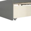 Full size Gray Low Profile 2 Drawer Storage Platform Bed