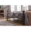Full size Gold Metal Platform Bed Frame with Headboard and Footboard