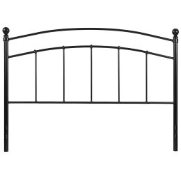King size Contemporary Classic Headboard in Black Metal Finish