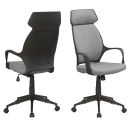 Grey Black Ergonomic Adjustable Microfiber High Back Executive Office Chair