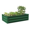 Green Powder Coated Metal Raised Garden Bed Planter Made In USA
