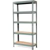 Heavy Duty 60 inch Adjustable 5-Shelf Metal Storage Rack in Gray