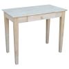 Solid Unfinished Wood Laptop Desk Writing Table with Drawer