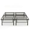 King size Folding Sturdy Metal Platform Bed Frame with Storage Space