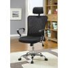 High Back Executive Mesh Office Computer Chair with Headrest in Black