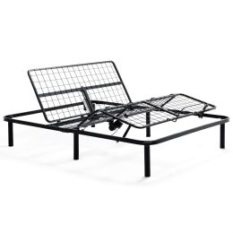 Queen size Heavy Duty Adjustable Bed Frame Base with Wired Remote