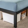 Twin size 18 Inch Easy Assemble Metal Platform Bed Frame Wooden Slats