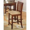 Casual 5-Piece Dining Set with Microfiber Padded Counter Height Stools