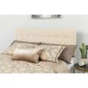 Queen size Beige Taupe Fabric Upholstered Panel Headboard