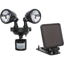 Maxsa Innovations Solar-powered Dual-head Led Security Spotlight (black) (pack of 1 Ea)