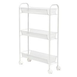 Honey-can-do Slim Rolling Wire Cart With 3 Baskets (pack of 1 Ea)
