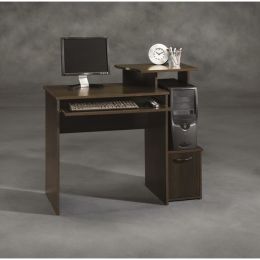 40-inch Wide Dark Wood Computer Desk