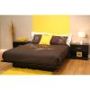 Full size Contemporary Platform Bed in Black Finish