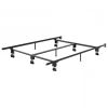 Twin size Heavy Duty Metal Bed Frame with Wheels and Headboard Brackets
