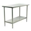 Stainless Steel Top Food Safe Prep Table Utility Work Bench with Bottom Shelf