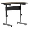 Stand Up Desk Adjustable Height Sitting Standing Writing Table in Walnut