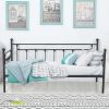 Twin size Classic Black Metal Daybed Frame