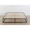 Twin size 10-inch Low Profile Modern Metal Platform Bed Frame with Wooden Slats