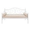 Twin White Metal Daybed with Scrolling Final Detailing - 600 lb Weight Limit