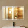 Frameless 35 x 24 inch Rectangle Bathroom Wall Mirror