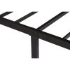 Twin XL Study Black Metal Platform Bed Frame - No Box-Springs Needed