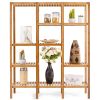 Eco-Friendly Bamboo 4-Shelf Bookcase Storage Rack