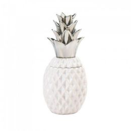 12" Silver Topped Pineapple Jar